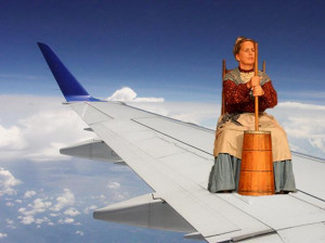 Vh Vh colonial woman churning butter