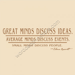 LI001 GREAT MINDS Motivational Wall Quote
