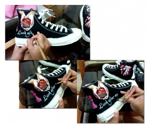 hand painted TWILIGHT sneakers