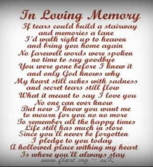 Loving Memory Poems Dad