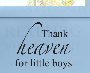 Wall-Quote-Decal-Sticker-Vinyl-Art-Thank-Heaven-for-Little-Boys-Girl-s ...