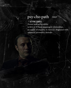 number of Hannibal edits is labeling Hannibal Lecter a psychopath ...