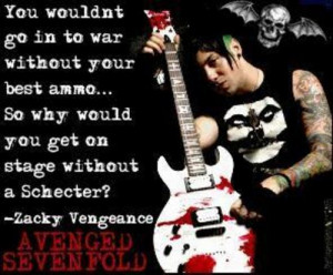 Zacky Vengeance w/Schecter Guitar