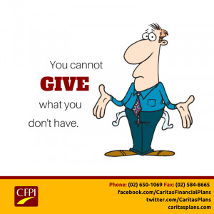 You cannot give what you don’t have