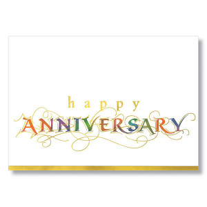 Formal Colors Employee Anniversary Card