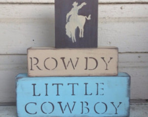 Cowboy Nursery Blocks little boys nursery horses room ...