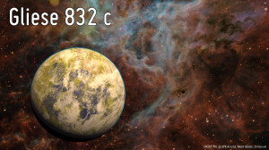 rtistic representation of the potentially habitable Super-Earth Gliese ...