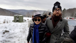 . 17, 2013: Yoko Ono, left, and her son Sean Lennon visit a fracking ...