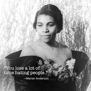Inspirational quote: positive vs negative energy by Marian Anderson