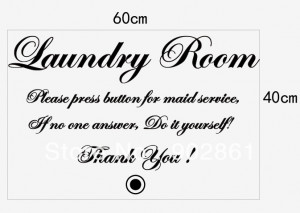 funlife]-40x60cm Laundry Room Do it Yourself Vinyl Home Wall Quotes ...