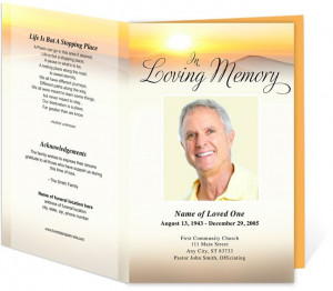 Funeral Memorial Funeral Programs Summit Letter Single Fold Funeral ...