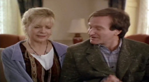Robin Williams (Alan Parrish) and Bonnie Hunt (Sarah Whittle) in ...