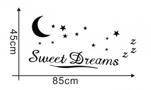 ebay hot sweet dreams art words with moon and stars vinyl Wall quote ...