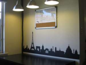 Parisian Skyline Wall Art Mural﻿