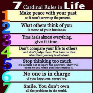 the 7 cardinal rules in life