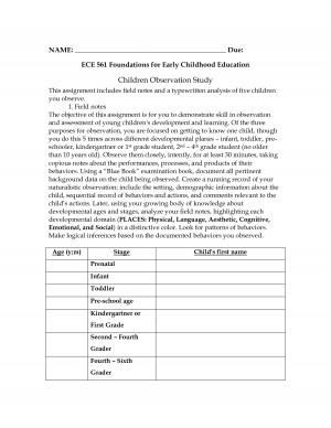Early Childhood Lesson Plan Template