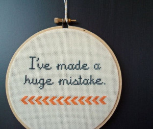 Cross stitch quote from Arrested Development by notsomodernmillie, $20 ...