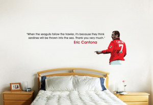 eric cantona seagulls quote wall sticker when the seagulls follow the