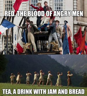 Red, the blood of angry men tea, a drink with jam and bread Musical ...