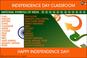 Independence Day Classroom: National Symbols of India Flag: Tricolour ...