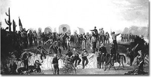 Painting of the Mormon Battalion by George M. Ottinger