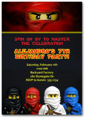 LEGO Ninjago Party Invitation