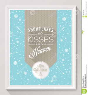 with type design against a snowfall background - Christmas quote ...