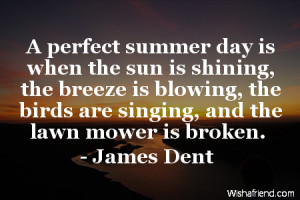 summer-A perfect summer day is when the sun is shining, the breeze is ...