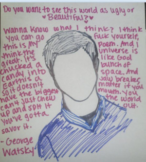 drew this up, but George Watsky gets the credit for the amazing ...