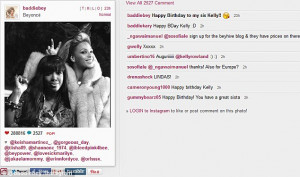 ... sisters: Beyonce posted online wishing Kelly Rowland a happy birthday