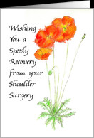 Orange Poppies Recovery from Shoulder Surgery Card - Product #645287