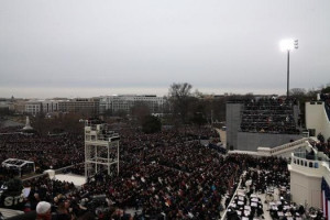 ... Obama's 2nd Inauguration speech on January 21, 2013: one million