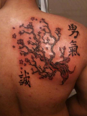 tree tattoos traditional japanese cherry blossom tree branch tattoo ...