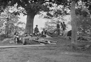 ... . After the battle of Spotsylvania, in 1864. (Mathew Brady/NARA