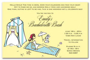 Bridal Shower Invitations Beach Theme Wedding Paper Divas