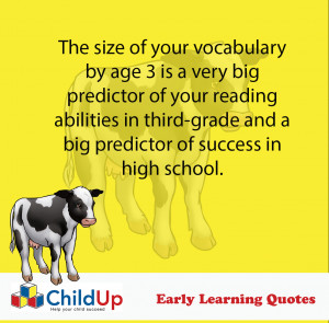 ChildUp Early Learning Quote #144: The Size of Vocabulary by Age 3