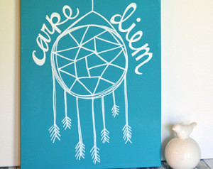 ... Dream Catcher Trendy Dorm Room Painting Wall Art Quote Painting