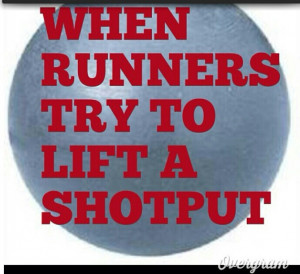 Shot put.... hahah! seriously though!