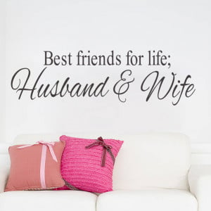 Husband&Wife Best Friends quotes wall decal decor Bedroom Wall Sticker ...