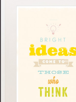 Bright Ideas Typographic Print