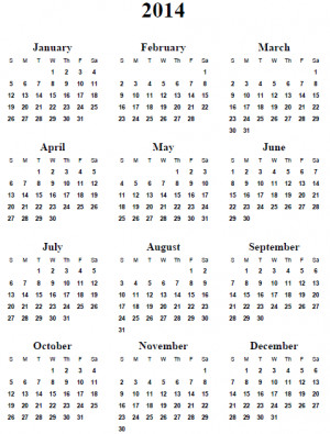 ... template whole sheet printable calendar printable calendar yearly 2014