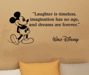 Walt Disney Mickey Mouse Laughter Is Timeless wall quote vinyl wall ...