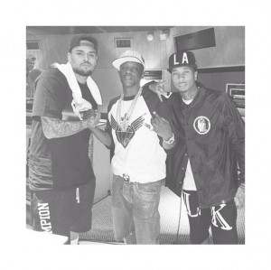 Tyga also recently hit up the studio with Chris Brown.