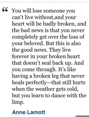 Great quote on grief!