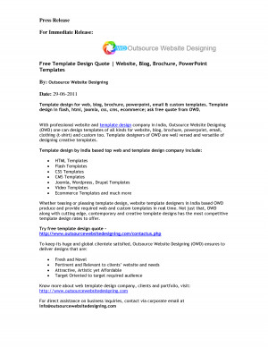 Free Template Design Quote | Website, Blog, Brochure, PowerPoint ...