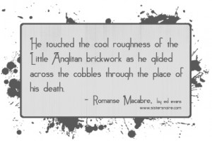 He touched the cool roughness of the Little Anglitan brickwork as he ...