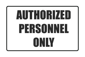 Authorized Personnel Only Sign Printable