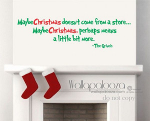 Grinch Wall Quote Christmas Wall Decal Dr by WallapaloozaDecals, $23 ...