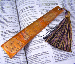 Bookmark - Love Bible Quote John's Gospel - Engraved, Hammered, Forged ...