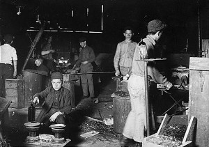 picture 3 shows a day scene at wheaton glass works the boy is 15 years ...